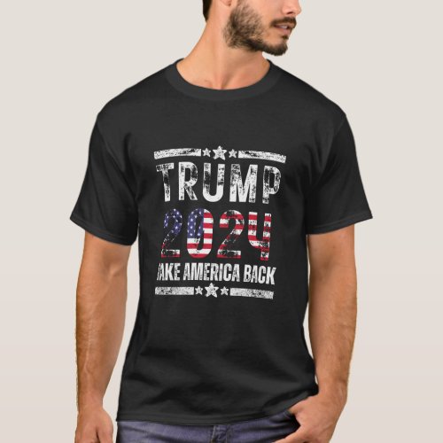 trump 2024 take america back vintage T_Shirt
