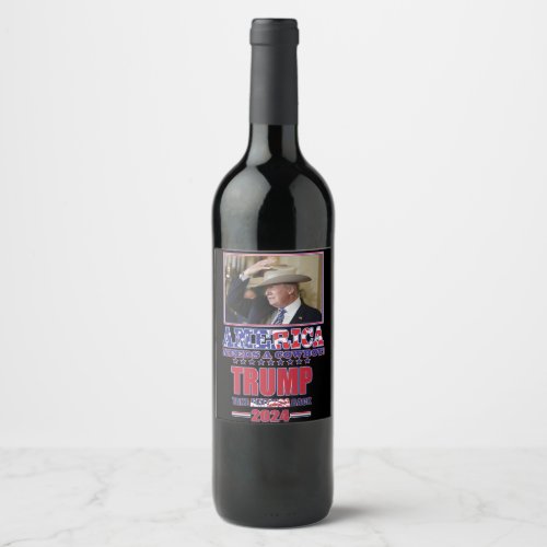 Trump 2024 Take America Back Wine Label