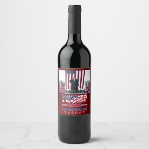 Trump 2024 _ Take America Back Wine Label