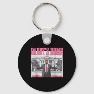 Trump 2024 Take America Ck Daddy's Home Trump Pink Keychain
