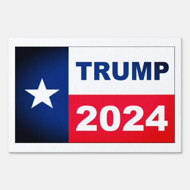 Trump 2024 Texas Flag Sign (Front)