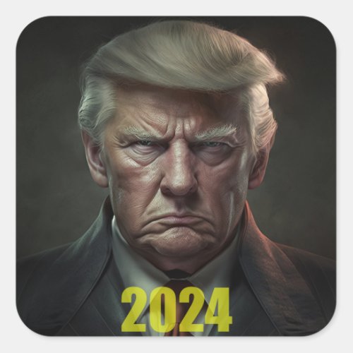Trump 2024 The Revenge Tour Begins Square Sticker