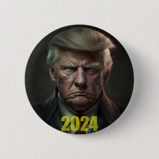 Trump 2024: The Revenge Tour Begins Square Sticker Button
