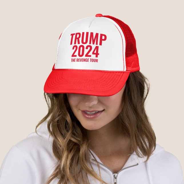 Trump 2024 THE REVENGE TOUR   Trucker Hat (In Situ)