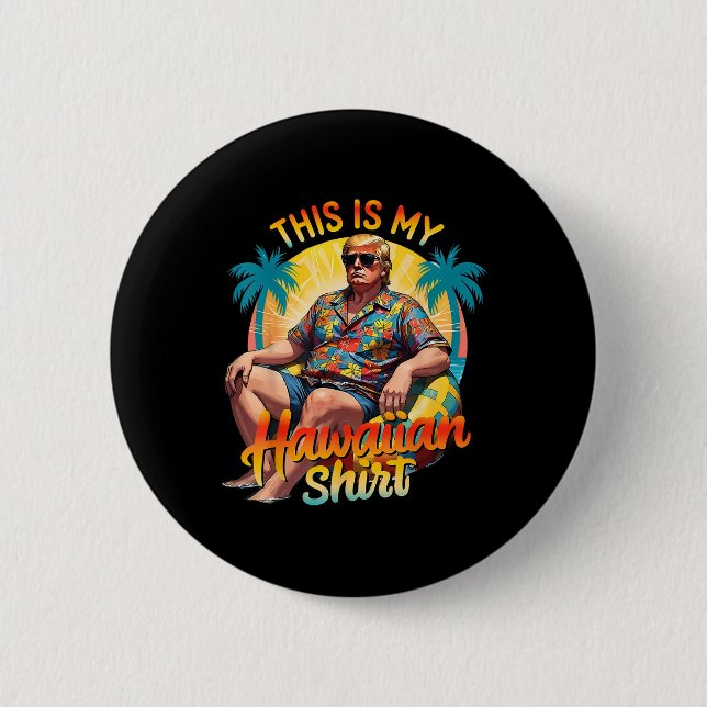 Trump 2024 This My Hawaiian Shirt Luau Costume Par Button (Front)