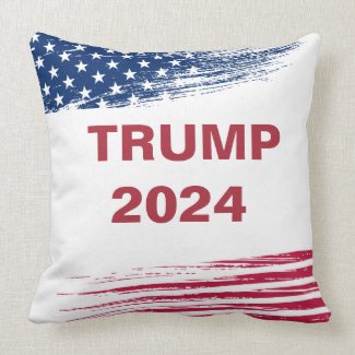 Trump 2024 throw pillow