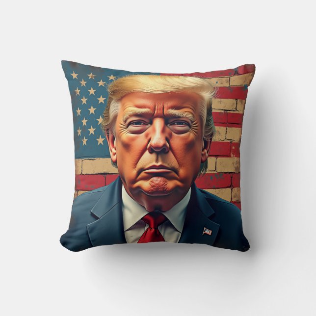 Trump 2024  throw pillow (Front)