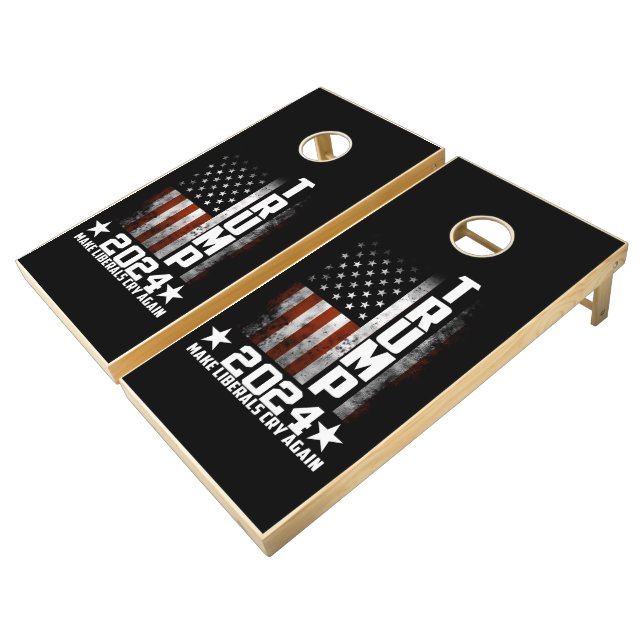 Trump 2024 to Cornhole Set (Angled)