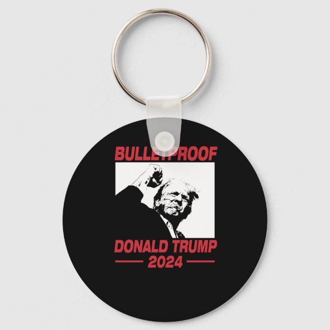 Trump 2024 Trump Rally Trump Ear Donald Trump Pres Keychain (Front)