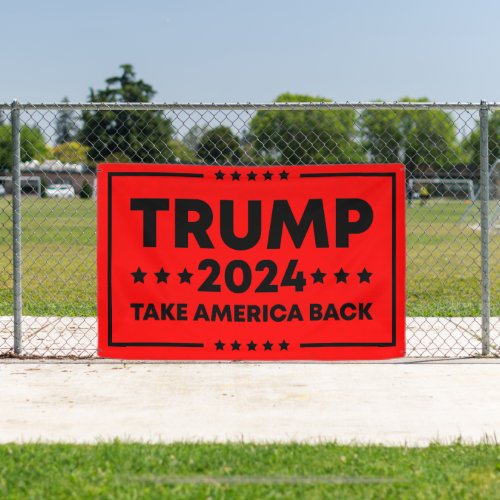 Trump 2024  Trump Take America Back Banner