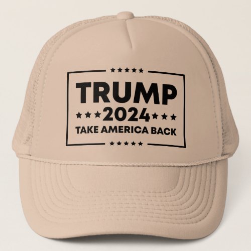 Trump 2024  Trump Take America Back Trucker Hat