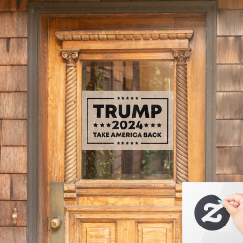 Trump 2024  Trump Take America Back Window Cling