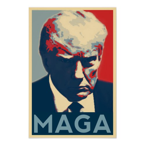 Trump 2024 Ultimate Mugshot Style MAGA Poster