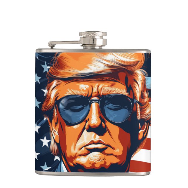Trump 2024 - USA - Make America Great Again Flask (Front)