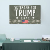 Trump 2024 Veterans for Trump Camo Banner (Tradeshow)