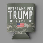 Trump 2024 Veterans for Trump Camo Can Cooler
