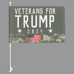 Trump 2024 Veterans for Trump Camo Car Flag