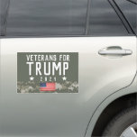 Trump 2024 Veterans for Trump Camo Car Magnet