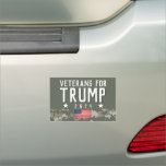 Trump 2024 Veterans for Trump Camo Car Magnet