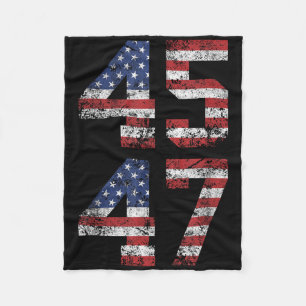 Trump 2024 Vintage - Clic Fit, Crew Neck, Black Ad Fleece Blanket