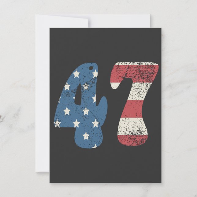 Trump 2024 Vintage Patriotic American Flag 47 (Front)