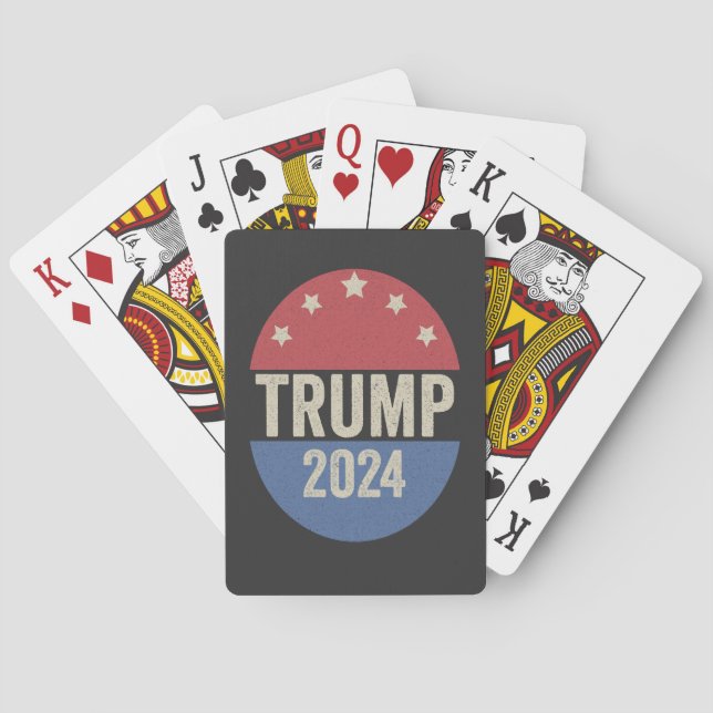 Trump 2024 Vote Again Funny Election Trump Again Poker Cards (Back)