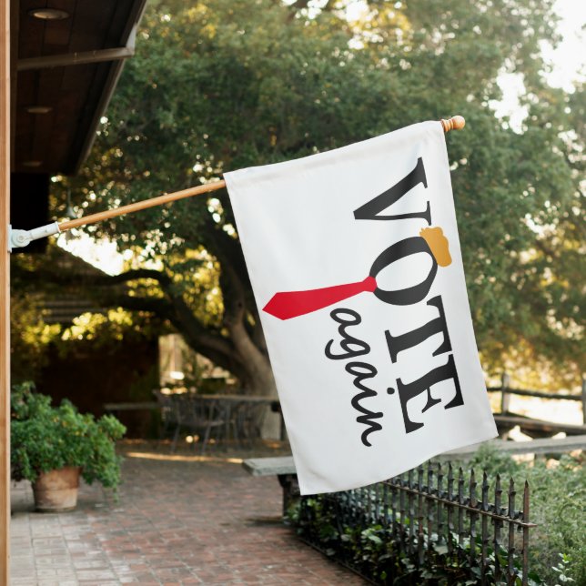 Trump 2024 Vote Again Patriotic American Gift  House Flag (In SItu)