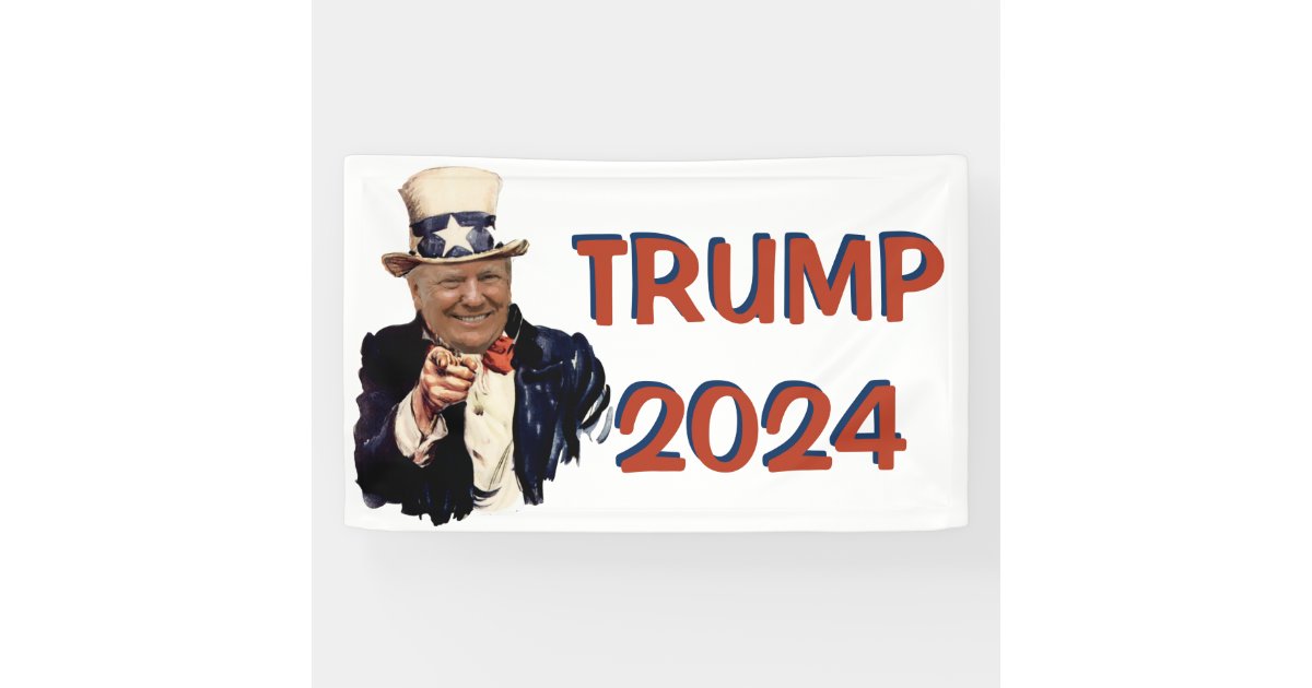 TRUMP 2024 VOTE RED WAVE POLITICAL BANNER Zazzle