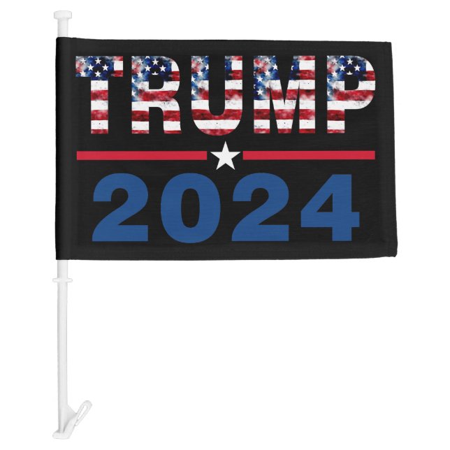 Trump 2024 Watercolor American Flag (Front)