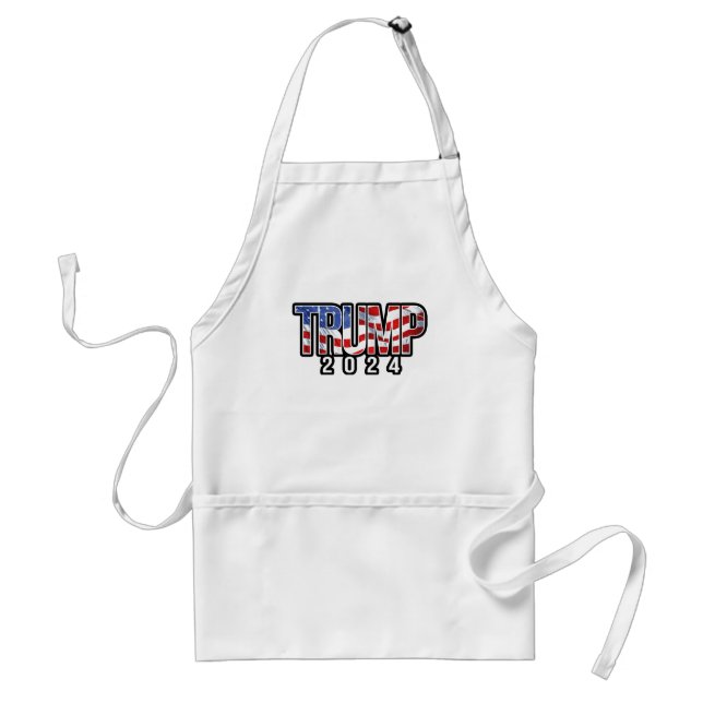 Trump 2024 Waving Flag Adult Apron (Front)