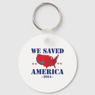 Trump 2024 We Saved America 2024 Election Results  Keychain