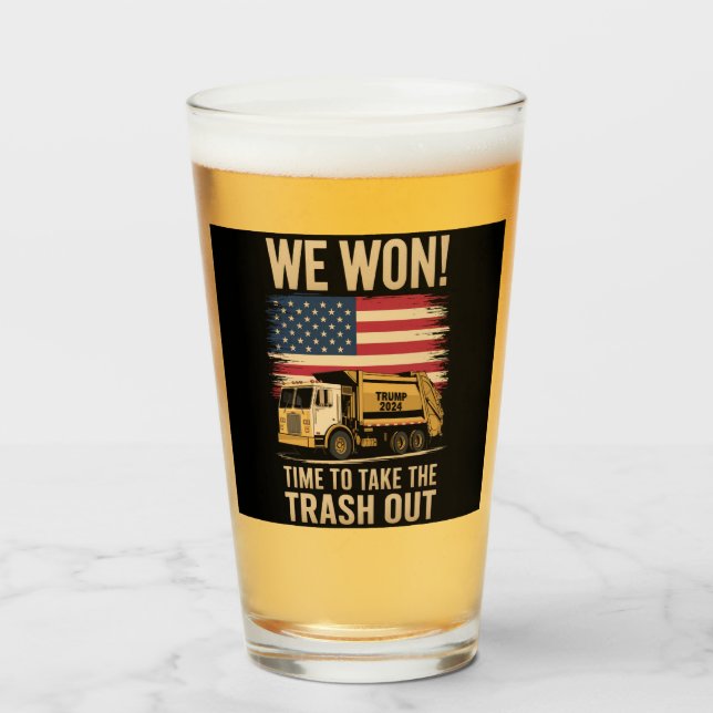 Trump 2024 We Won Wins Victory Inauguration 2025  Glass (Front Filled)