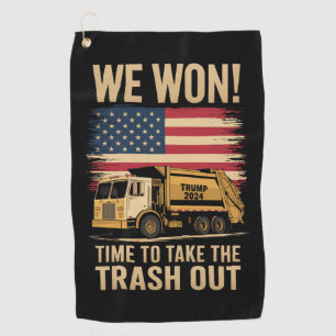 Trump 2024 We Won Wins Victory Inauguration 2025 Golf Towel