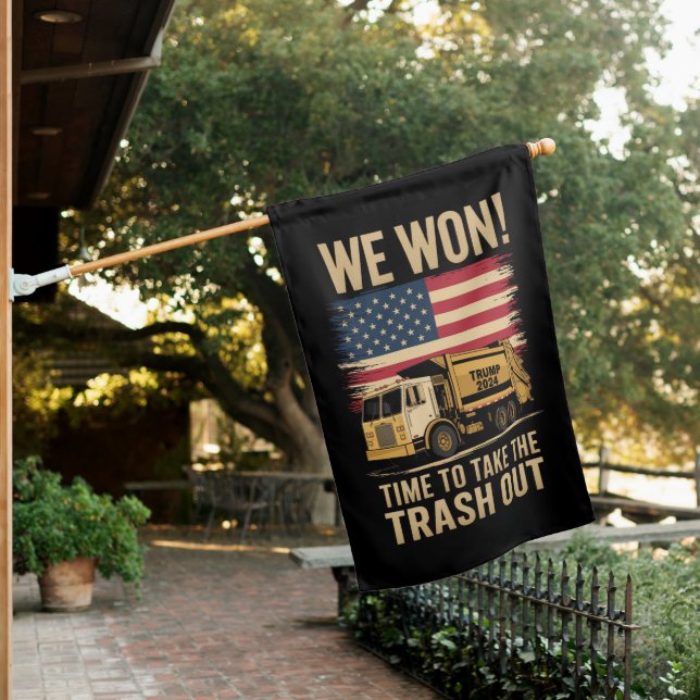 Trump 2024 We Won Wins Victory Inauguration 2025  House Flag (In SItu)