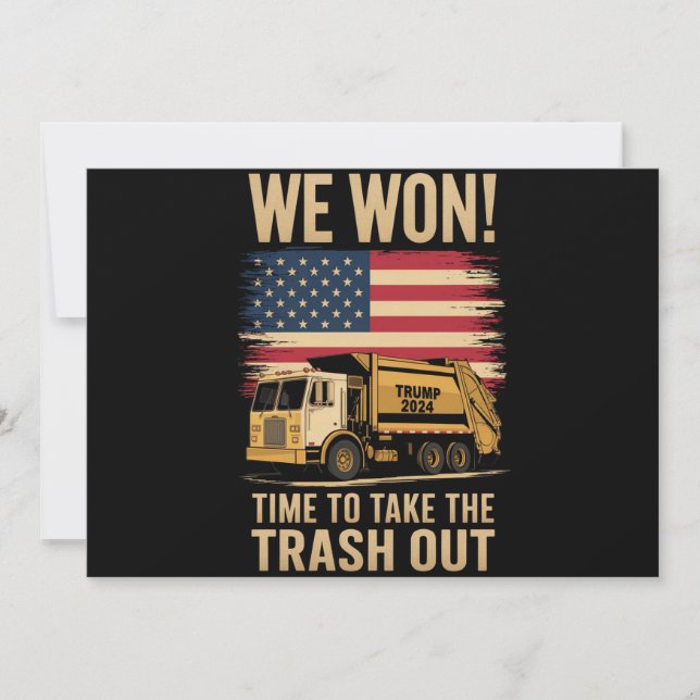 Trump 2024 We Won Wins Victory Inauguration 2025  Invitation (Front)