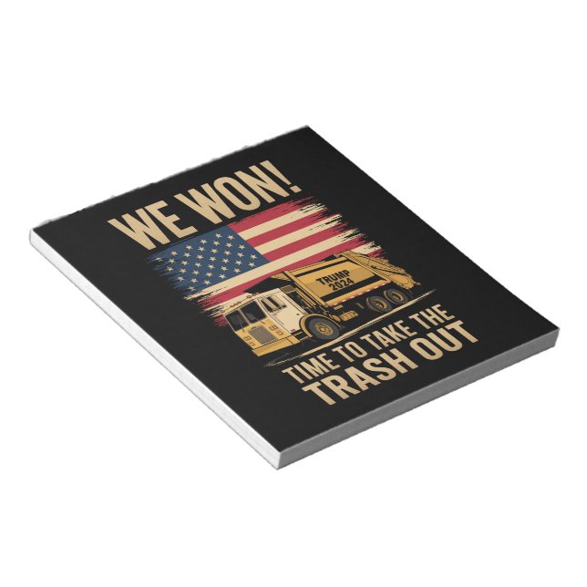 Trump 2024 We Won Wins Victory Inauguration 2025  Notepad (Angled)