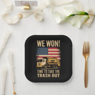 Trump 2024 We Won Wins Victory Inauguration 2025 Paper Plates