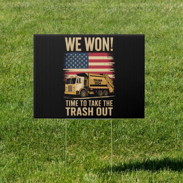 Trump 2024 We Won Wins Victory Inauguration 2025  Sign (Insitu)