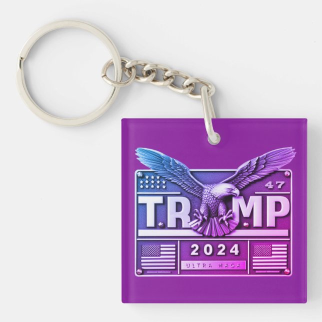 TRUMP 2024 with an Eagle Keychain (Front)