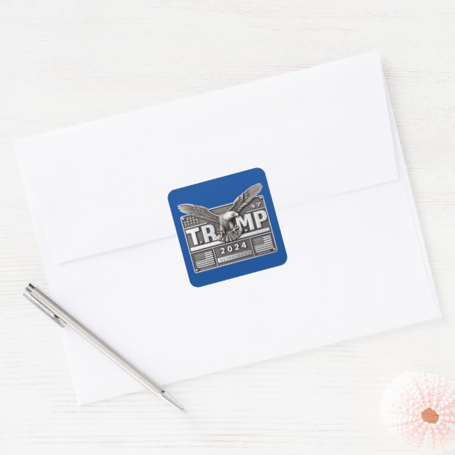 TRUMP 2024 with an Eagle Square Sticker (Envelope)