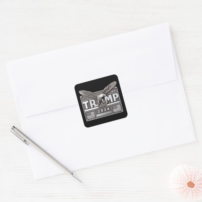 TRUMP 2024 with an Eagle Square Sticker (Envelope)