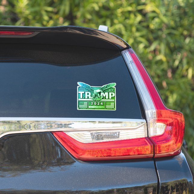TRUMP 2024 with an Eagle Sticker (Car Side)
