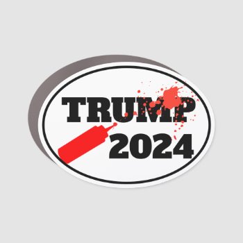 Trump 2024 With Ketchup Splat Car Magnet by DakotaPolitics at Zazzle