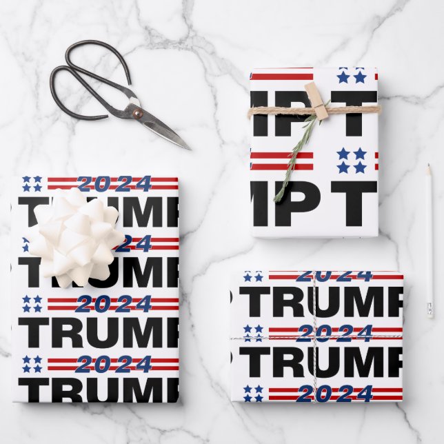 Trump 2024 wrapping paper sheets (Front)