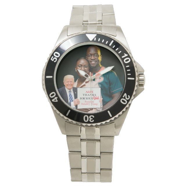 Trump 2024 Your Personalized Photo Christmas Watch (Front)