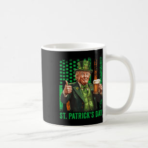 Trump 2025 American Flag Vintage St. Patricks Day  Coffee Mug