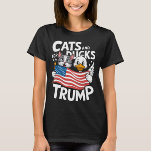 Trump 2025 Kittens And Ducks Support Donald Trump T-Shirt