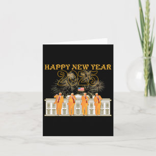 Trump 2025 White House Fireworks Happy New Year Ce Card