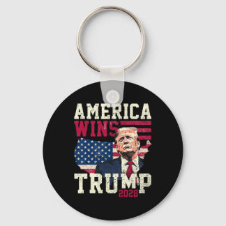 Trump 2028 America Wins  Keychain