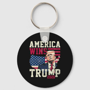 Trump 2028 America Wins Keychain